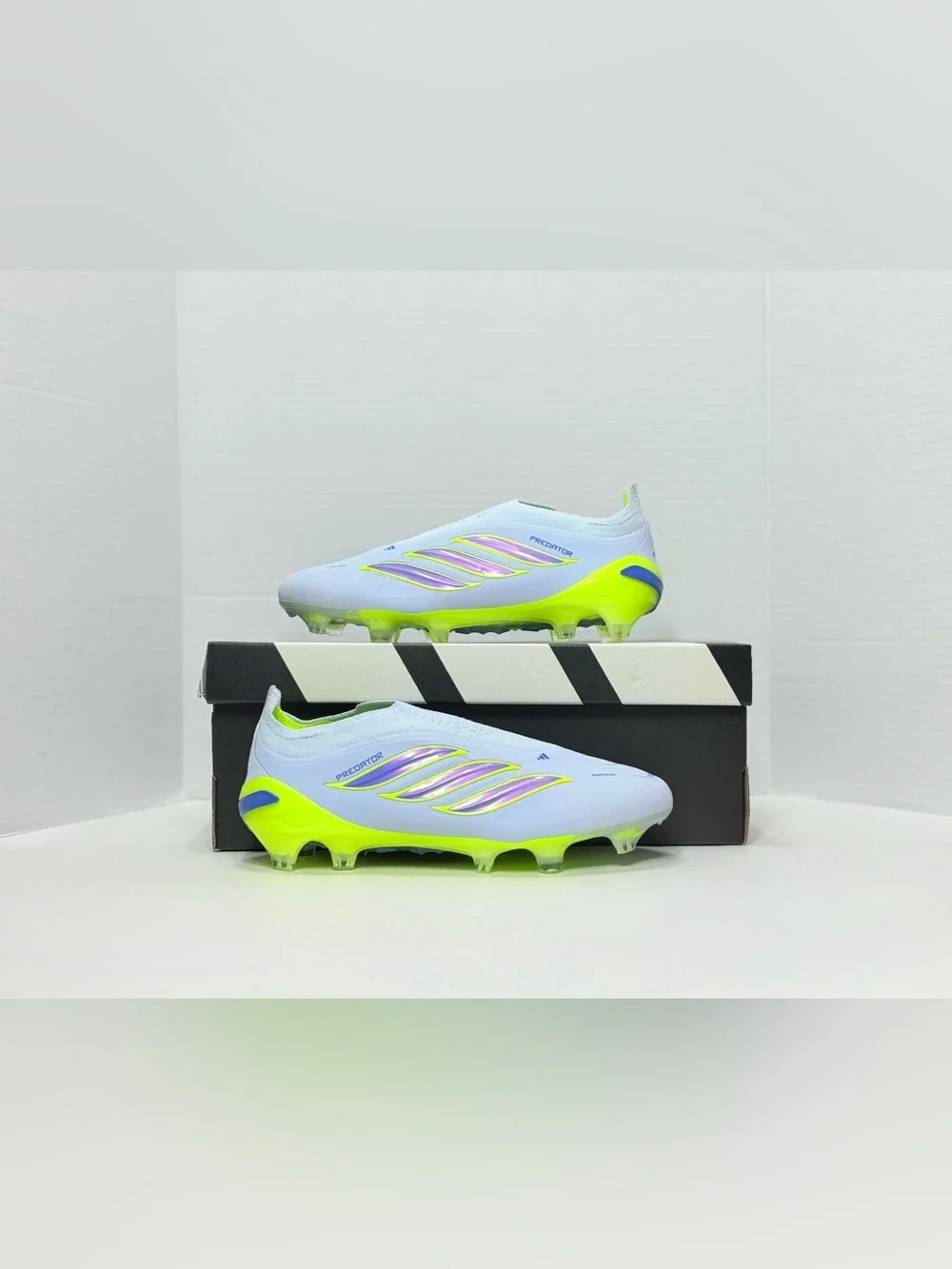 adidas Predator Men's Soccer Cleats - White & Neon Yellow